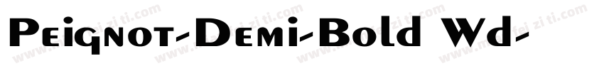 Peignot-Demi-Bold Wd字体转换